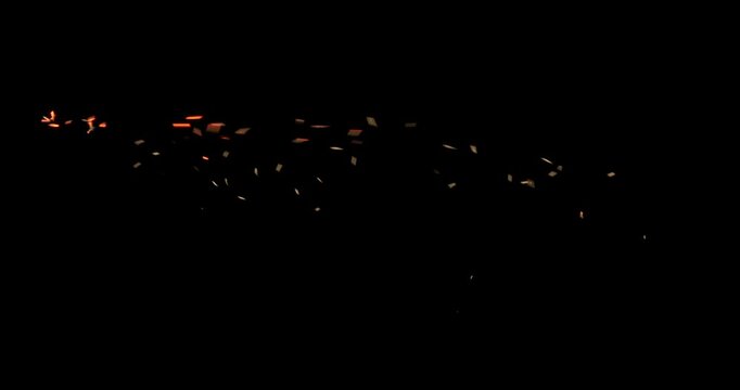 multi bullet shell ejection effect on black background