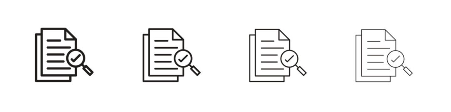 Compliance document icon, Set vector logo design templates,