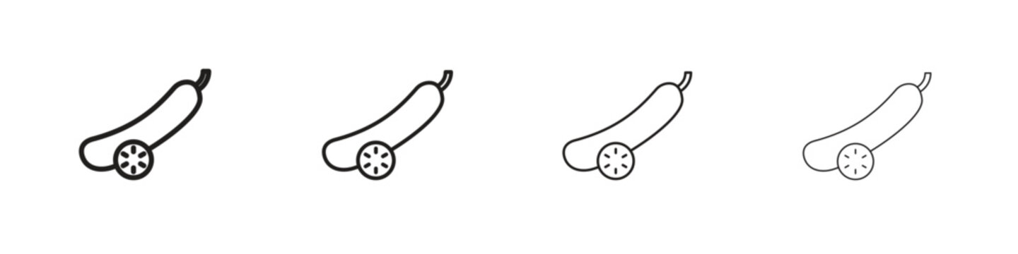 Cucumber icon, Set vector logo design templates,