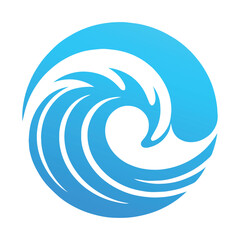 Water wave logo design template