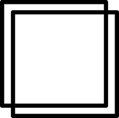 Rectangle shape outline vector graphic design element for creative projects Frame thin line, simple border icon, rectangle shape vintage box, minimal black decoration 