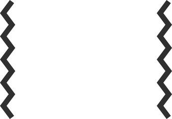 Black Zigzag Line with transparent background