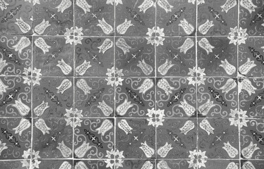 Traditional ornate portuguese decorative tiles azulejos