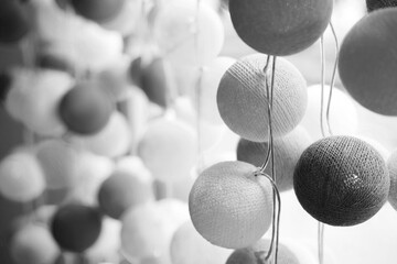 MultiСolor light ball made from folding cotton yarn