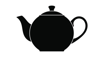 Elegant teapot silhouette a minimalist design for tea lovers and kitchen decor silhouette