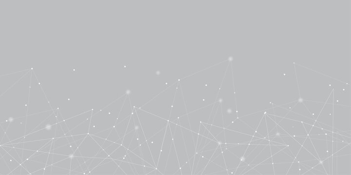 grey network. futuristic connection technology background with dots and lines for desktop. Structure molecule and communication. Template for science and technology presentation, Vector illustration.	