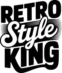 Naklejka premium Retro Style King text graphic with striped background effect vector