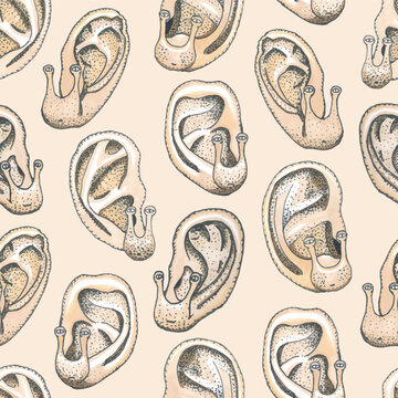 Beige Earworms background pattern print. Funny and quirky. Perfect for fabric, wallpaper, scrapbooking and stationery. Surface pattern design