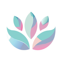 Obraz premium Abstract floral design with overlapping pastel colored petals on a white background flower