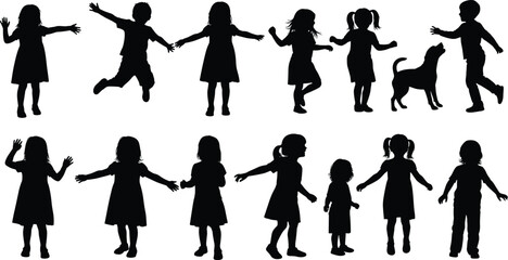 Peaceful Yoga and Advanced Stretching Silhouette Vector Set, Illustrating Women in Lotus Position, Handstand, and Full Splits, Emphasizing Meditation, Flexibility, Wellness, Fitness, and Body Balance.