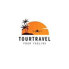 Travel agency logo icon vector template design 