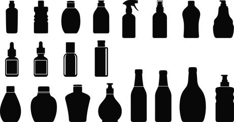 Stylish Female Photographer Silhouettes Vector Set, Illustrating Women Taking Pictures with SLR Cameras, Emphasizing Fashion, Media, Hobby, Portrait Photography, Artistic Talent, and Creative 