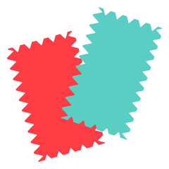 Fabric sample swatch flat icon