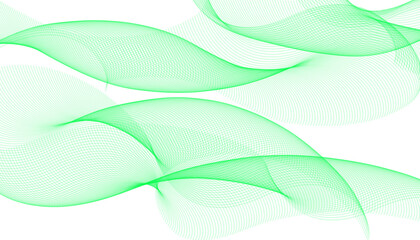 Green flowing lines create a modern and dynamic background, Smooth Abstract green Waves Background