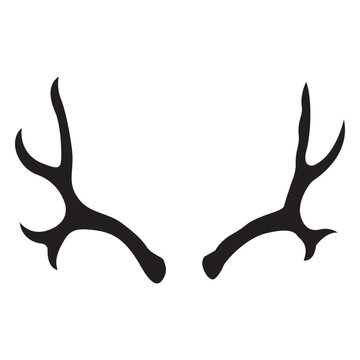 Mule deer antler silhouette