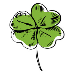 Clover leaf drawn