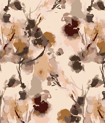 Abstract contemporary seamless pattern. Hand-drawn grunge artwork design. Repeatable boho print. Vector illustration.