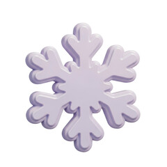 Obraz premium 3d snowflake isolated on transparent background