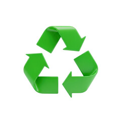 Obraz premium 3d recycling symbol isolated on transparent background