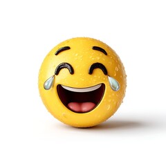 Happy emoji symbolizing humor moment high resolution photo