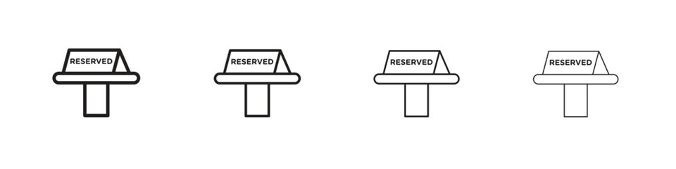 Obraz premium Reservation table icon, Set vector logo design templates,