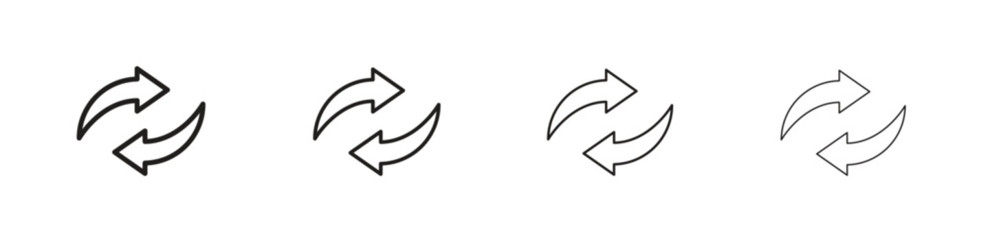 Replace icon, Set vector logo design templates,