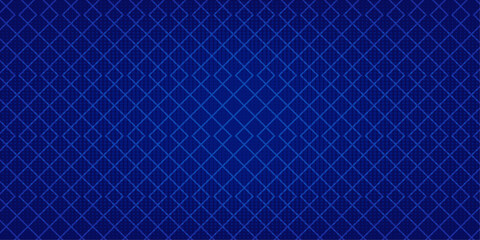 Dark Blue Geometric Diamond Grid and Halftone Dots Background