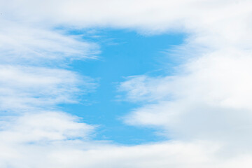 Clouds and blue sky background at day time
