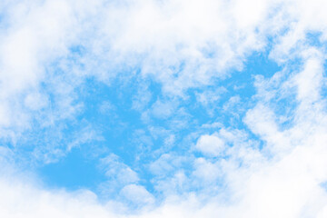 Clouds and blue sky background at day time