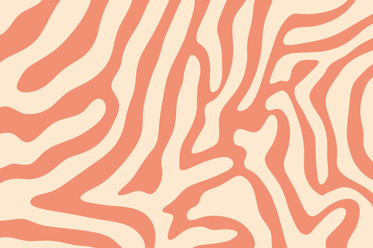 Abstract peach and cream zebra stripe pattern creating a modern and stylish background for graphic design and creative projects