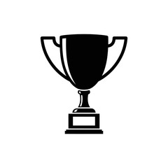 Silhouette of a Trophy Cup Symbolizing Victory and Achievement.
