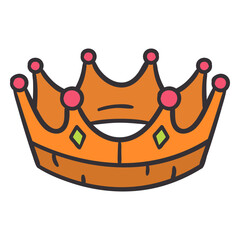 Obraz premium Hand drawn crown colorful