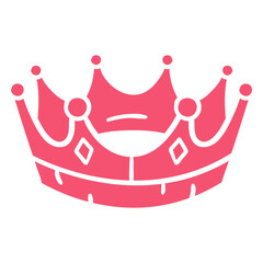 Naklejka premium Hand drawn crown pink
