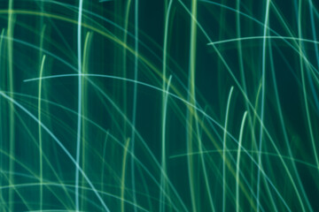 Light blue and green light lines