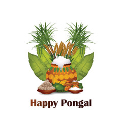 Happy pongal south indian festival background