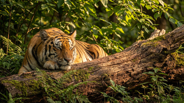 tiger in the jungle
