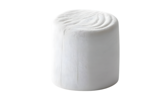 White cylindrical object with swirled top isolated on transparent background - Powered by Adobe