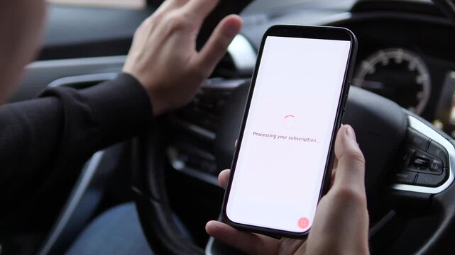 A slow motion view of a seamless mobile transaction: reading gym membership terms, confirming the purchase, and receiving instant digital access. The paced action emphasizes the ease and immediacy of