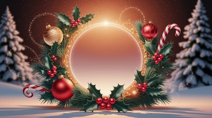 hires for Christmas background new year and presentation 16 9 size with items flower and decoration with gifts, accessories and colored balls 
