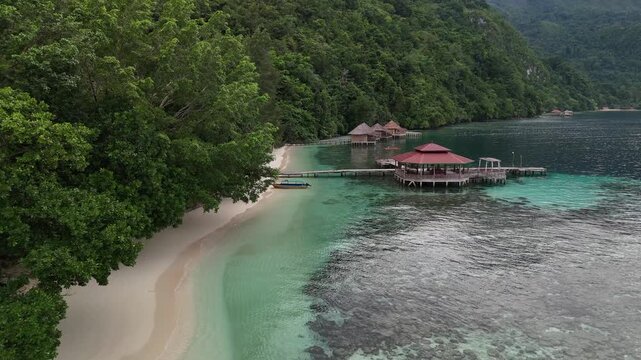 Beautiful Ora Beach in North Seram, Central Maluku, Indonesia