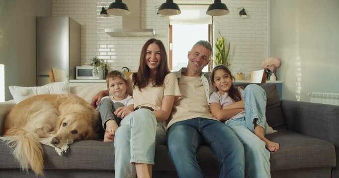 Everyday happiness shared among loved ones and their furry friend