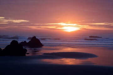 Sunset on the Beach Oregon