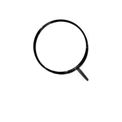 PNG hand drawn black search icon.