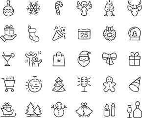 christmas icon set vector design 