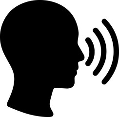 A Man Talking Scalable SVG Vector Graphic with Editable Paths and Layers for Web, UI Design, Digital Art, and Print Applications