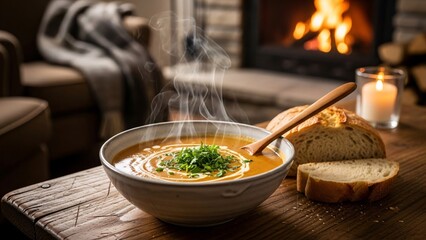 Warm Winter Soup Comfort Bowl