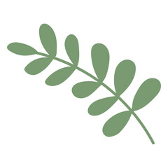 Mistletoe festive flat design