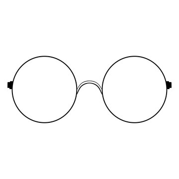 Hand drawn circular glasses