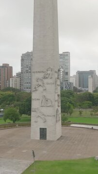 Obelisco Mausol&eacute;u aos Her&oacute;is de 32 in S&atilde;o Paulo, Brazil, on a cloudy day