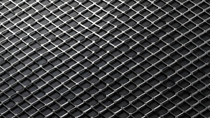 Dark silver metallic mesh texture with clean shadow depth.